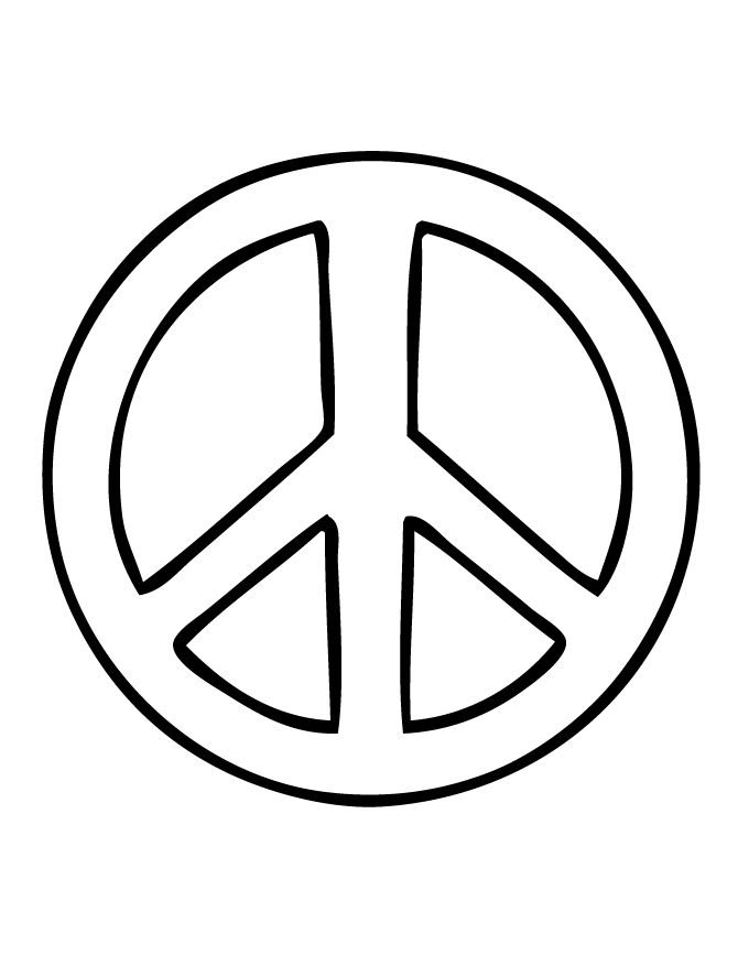 Free Printable Peace Sign Coloring Pages | H & M Coloring Pages