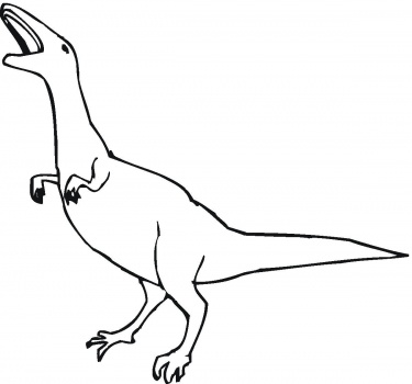 Dinosaur Velociraptor coloring page | Super Coloring