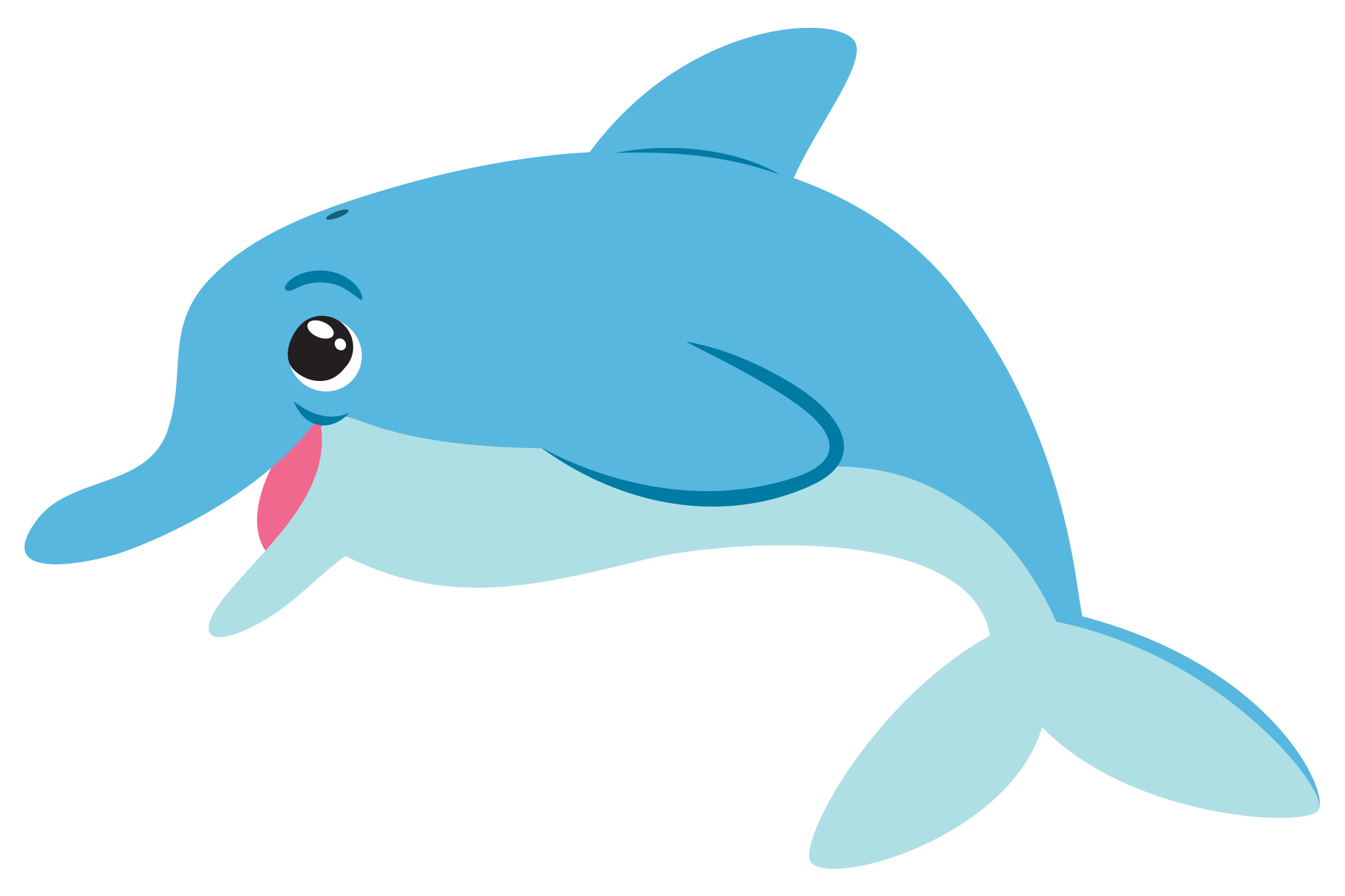 Cute Baby Dolphin Clipart - Free Clipart Images