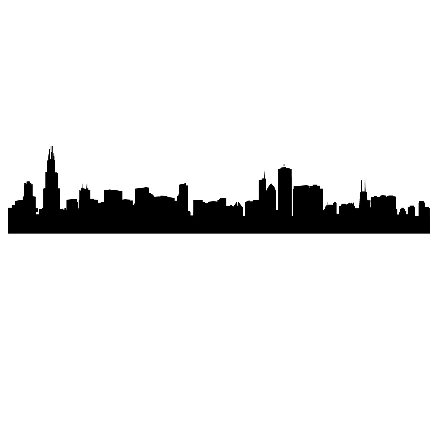 Chicago Skyline Outline - ClipArt Best