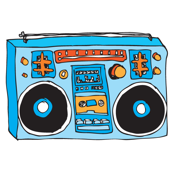 80s Boombox Clipart