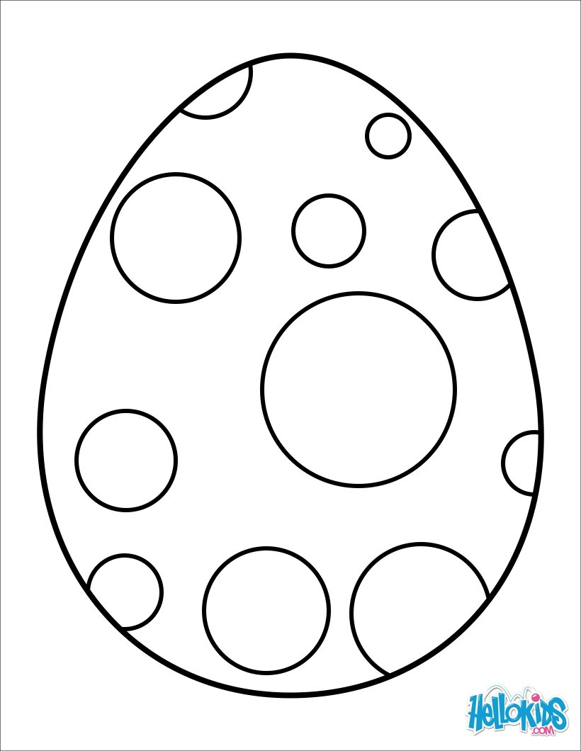 EASTER EGG coloring pages - Polka dot Chocolate Egg