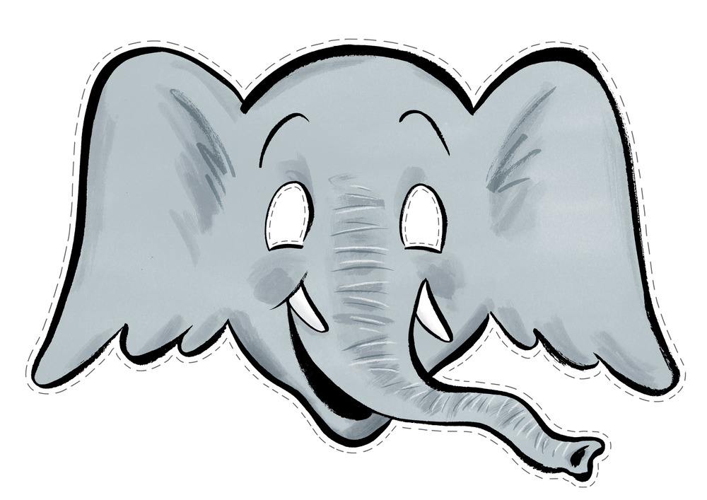 Elephant mask clipart