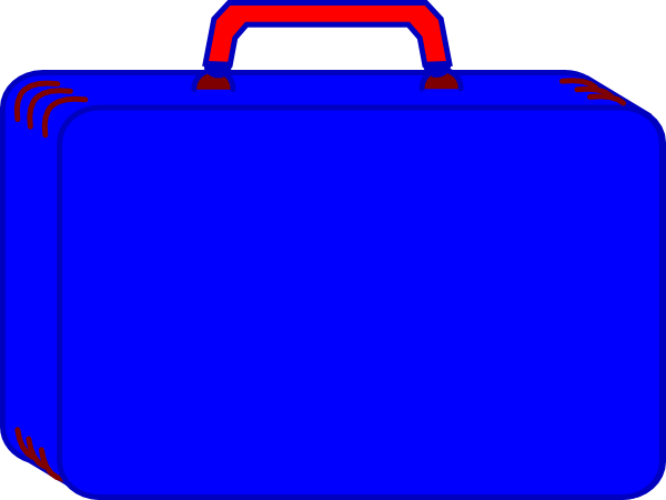 Blue Suitcase Clip Art - vector clip art online ...