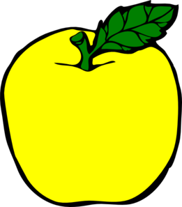 Yellow apple clipart