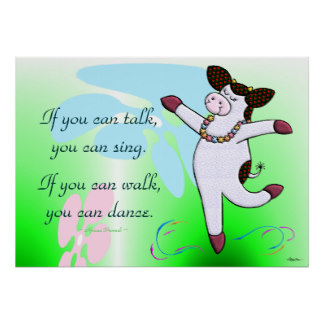 Cartoon Dancing Posters | Zazzle