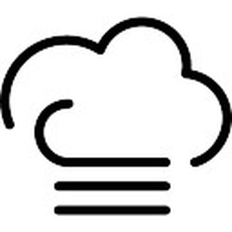 Windy cloudy weather outlined interface symbol Icons | Free Download