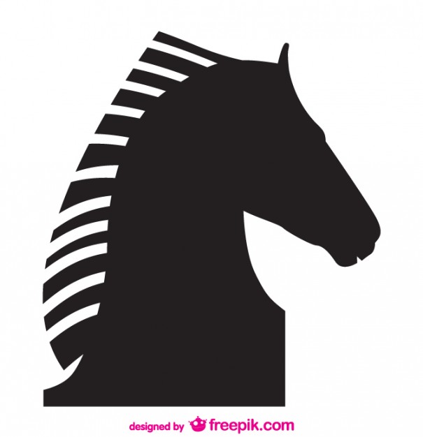 580 views Black horse head silhouette Vector | Free Download