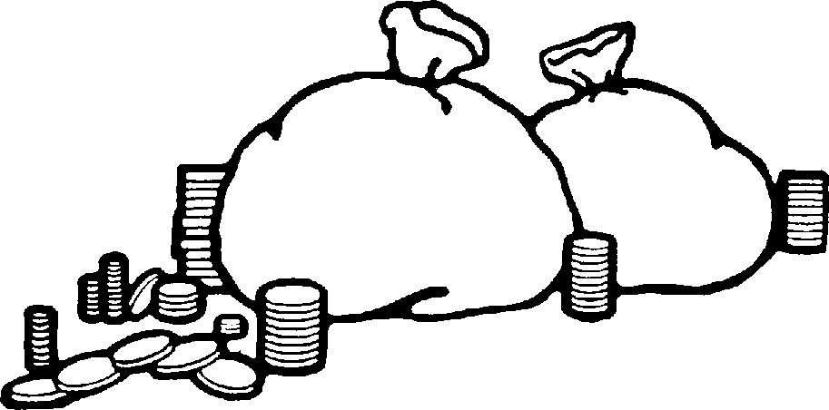 Money Bag Clipart Black And White