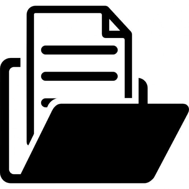 Open folder with document Icons | Free Download