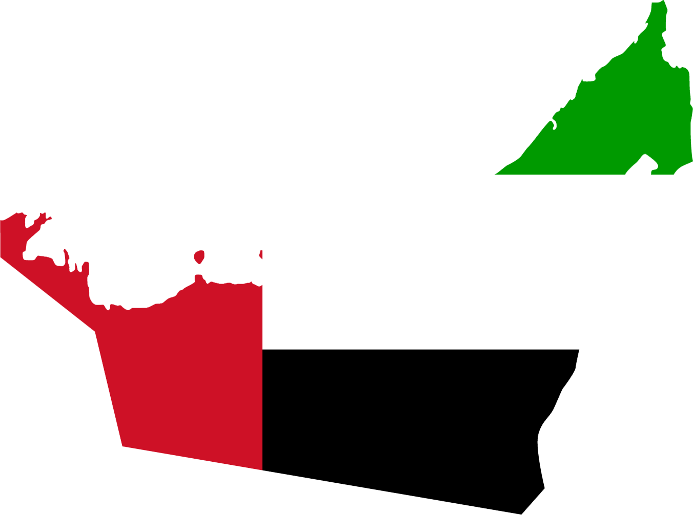 United Arab Emirates Flag Map • Mapsof.net