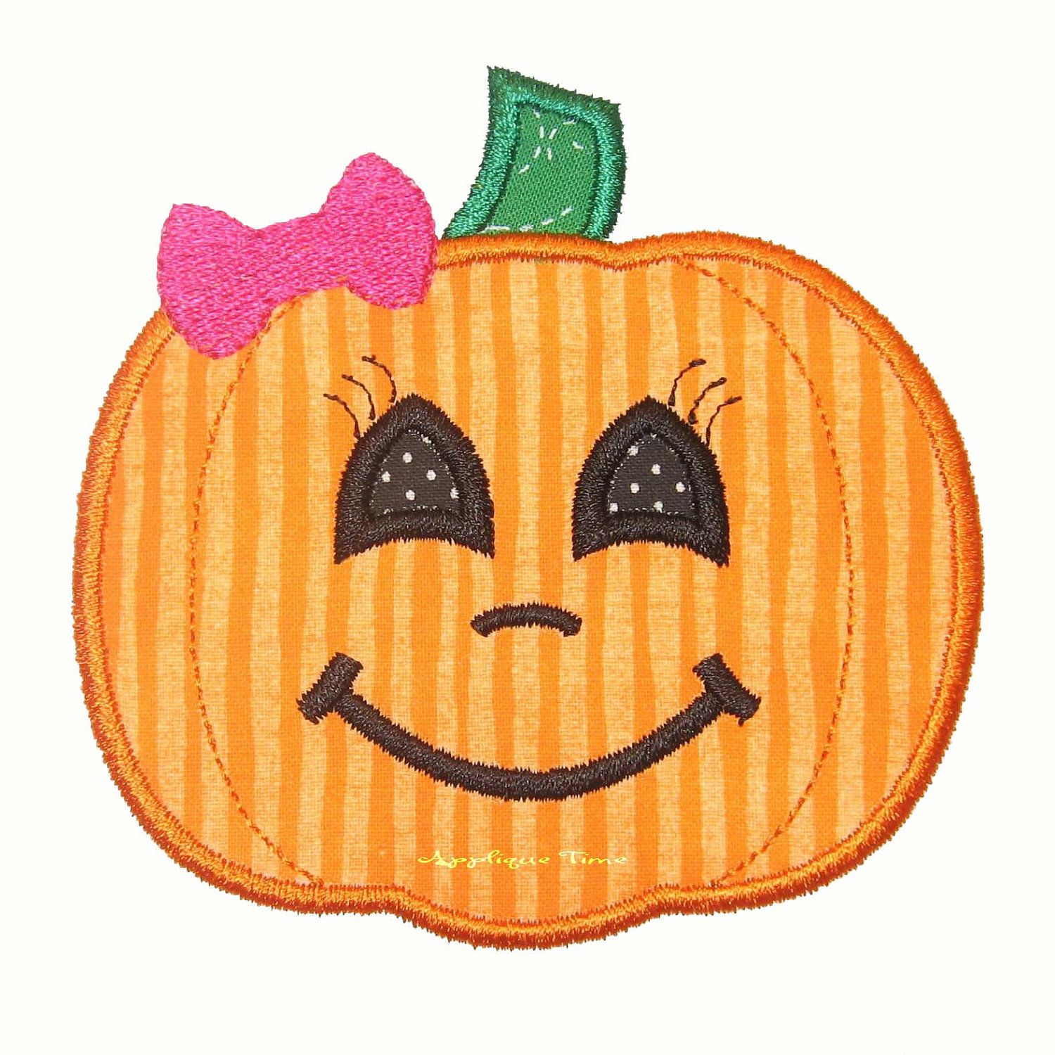 Instant Download Girly Pumpkin Machine Embroidery by AppliqueTime