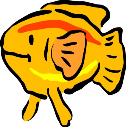 Yellow Fish clip art vector, free vector images