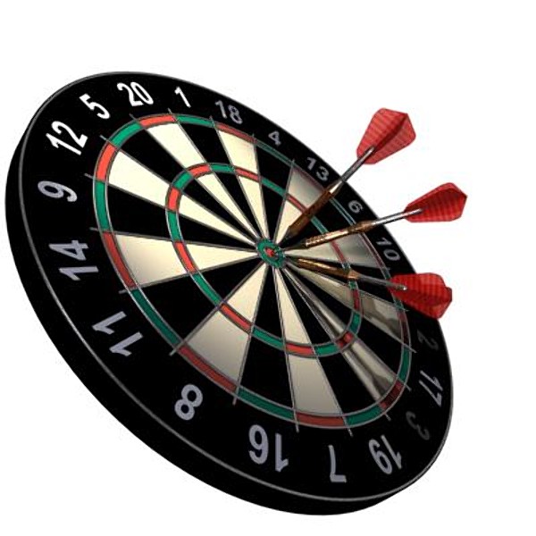 dartboard darts 3d model