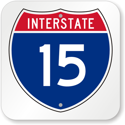 Interstate 15 Sign - United States Highway Signs, SKU: K-