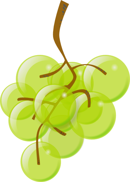 Green Grapes clip art Free Vector