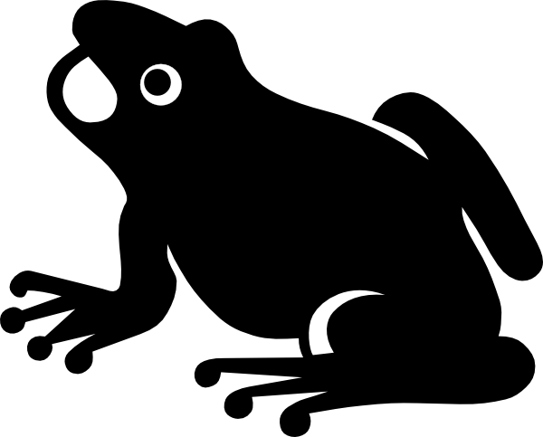 Frog Silhouette Clip Art - vector clip art online ...
