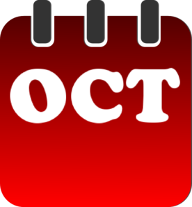 October Calendar clip art - vector clip art online, royalty free ...