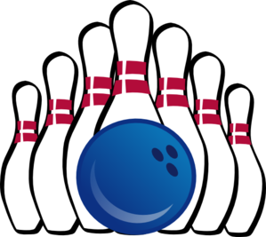 Bowling Ball And Pins clip art - vector clip art online, royalty ...