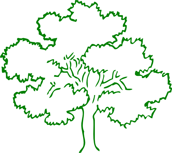 Green Oak Tree clip art - vector clip art online, royalty free ...