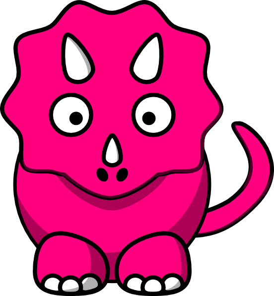 Pink Baby Dinosaur clip art - vector clip art online, royalty free ...