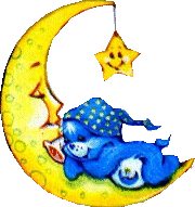 Free Care Bear Bedtime Moon Cartoon Clipart - I-