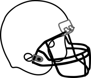 Football Helmet White Black clip art - vector clip art online ...
