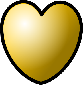 Heart Gold Theme clip art - vector clip art online, royalty free ...
