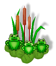 Frog Clipart - Happy Frogs on Lily Pads