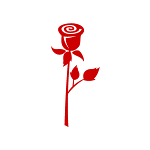 Flower Clipart - Red Cute Lonely Rose with Black Background ...