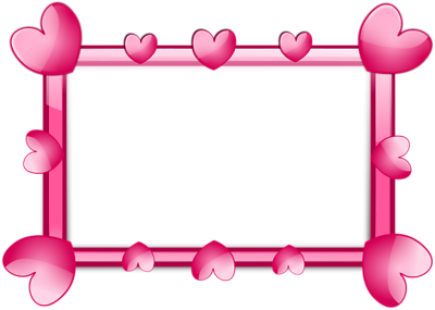 Free Stock Photos | A Blank Frame Border With Pink Hearts ...