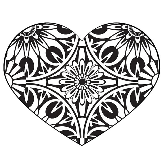 design coloring pages heart - photo #10