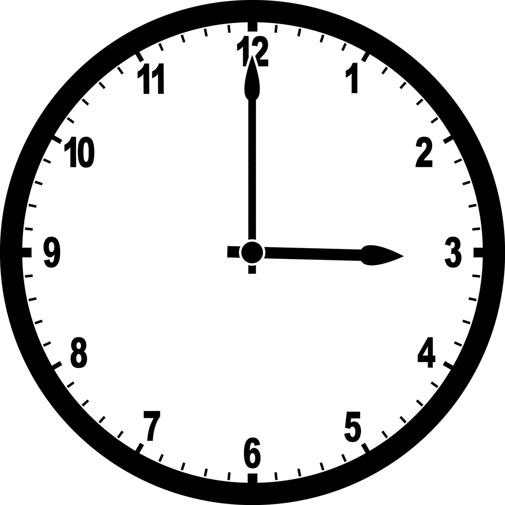 Clock 3:00 | ClipArt ETC