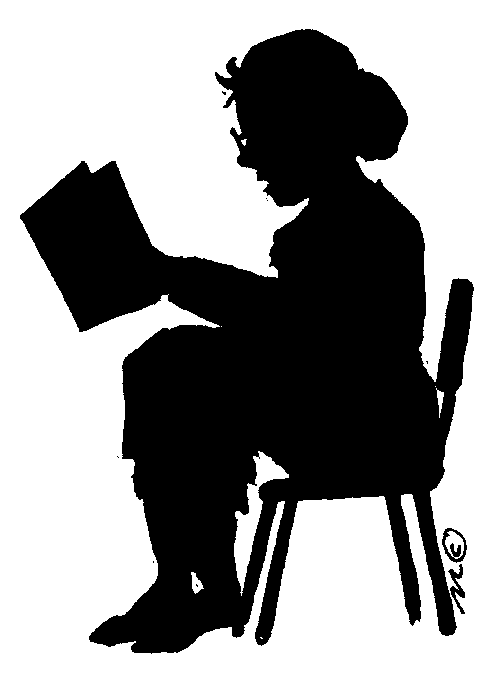 silhoutte of teacher reading - Clip Art Gallery