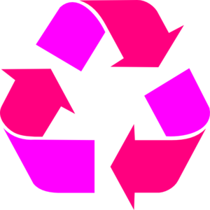 Two Tone Pink Recycle Symbol Clip Art - vector clip ...