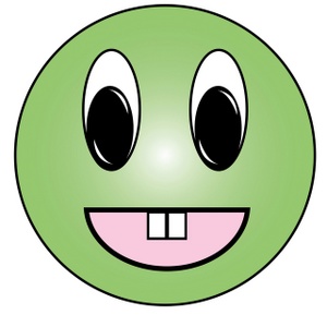Smiley Clipart Image - Cartoon Green Smiley Face Character ...