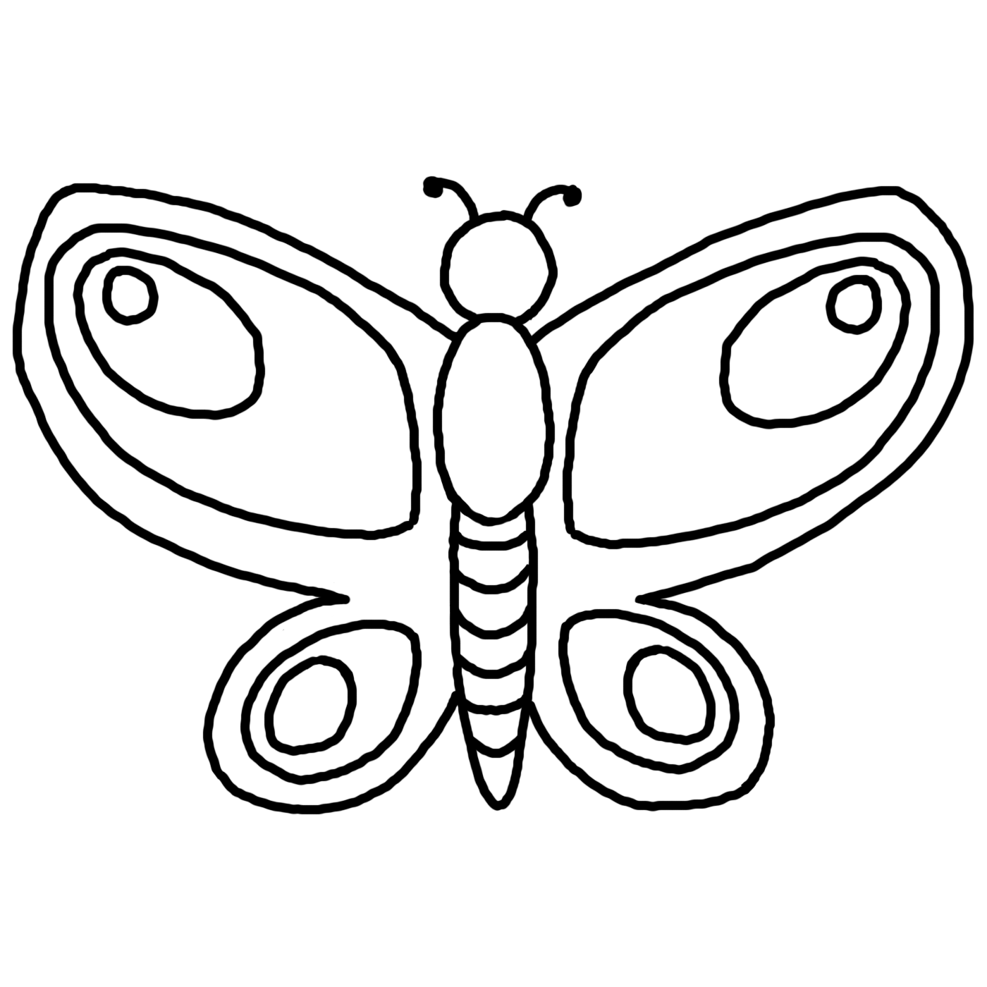 Simple Butterfly Outline ClipArt Best