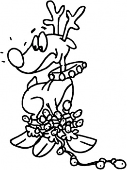 Christmas Raindeer coloring page | Super Coloring