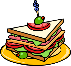 Triangle Sandwich clip art - vector clip art online, royalty free ...