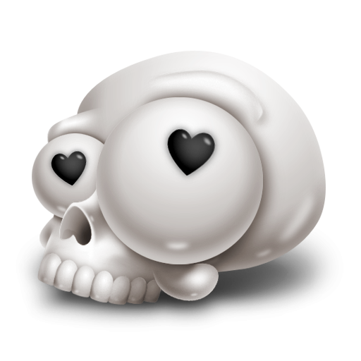 Funny Skull In Love Icon, PNG ClipArt Image