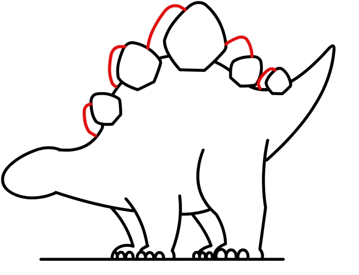 Stegosaurus Outline