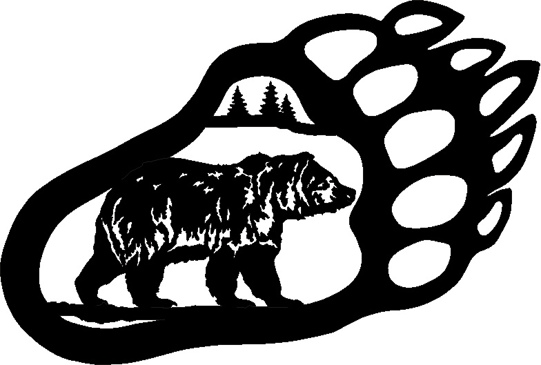 Bear Paw Stencil