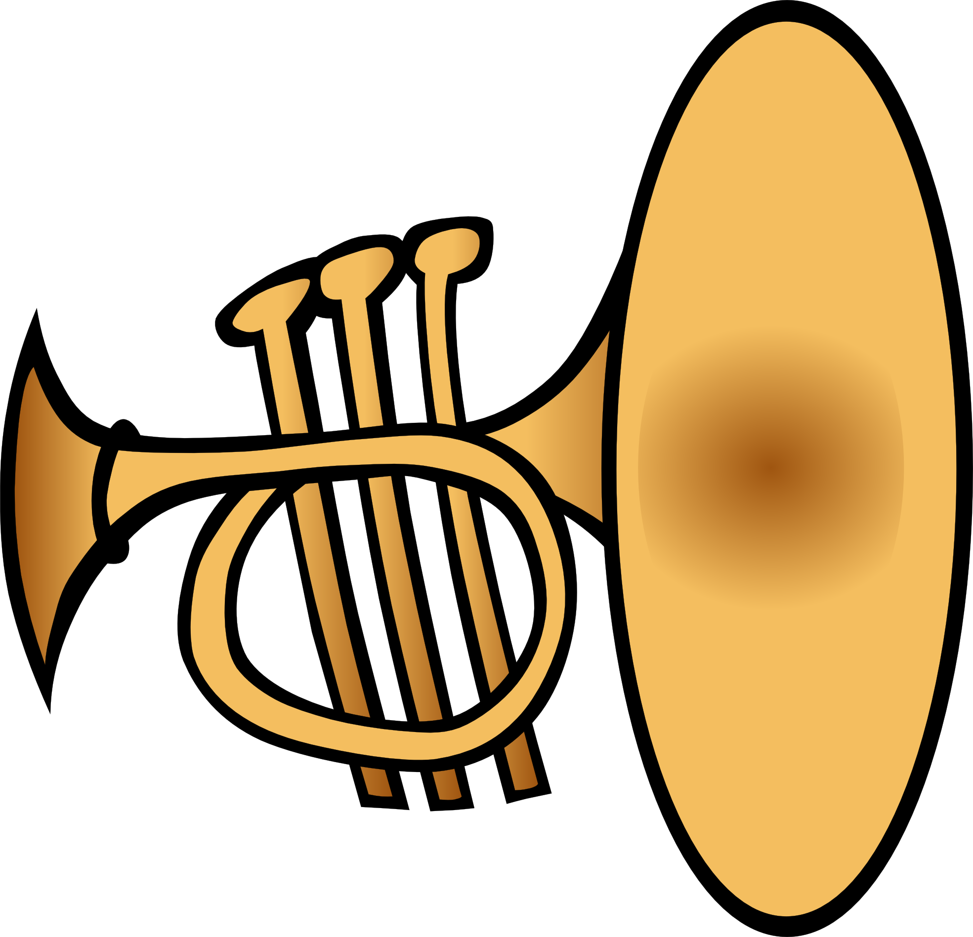 Clip Art: Silly Trumpet Art Christmas Xmas Music ...