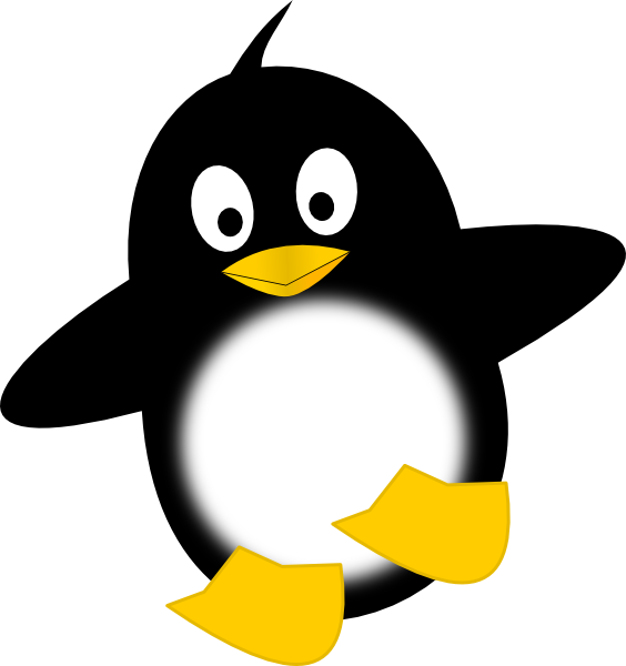Penguin Jumping clipart