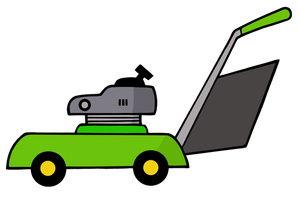 Lawn Mower Clipart Image - A green standard lawn mower