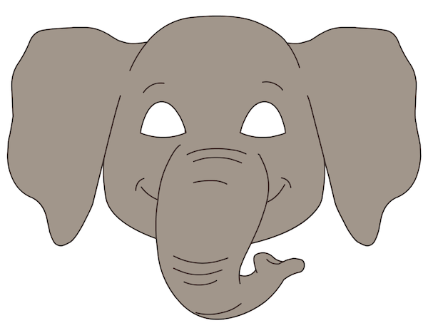 elephant mask Colouring Pages (page 3)