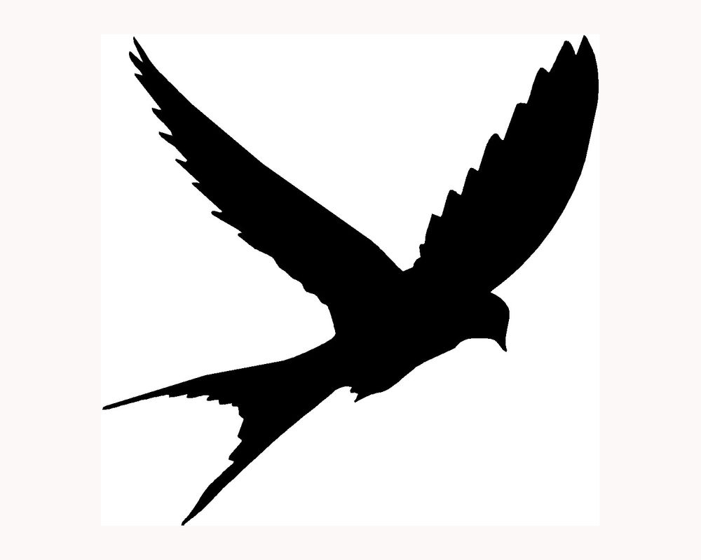 2 bird silhouette flying clipart