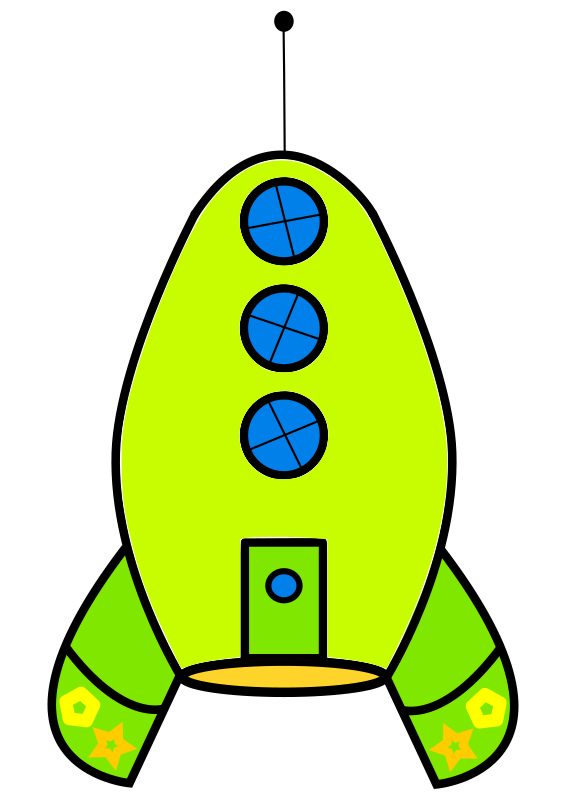 cartoon rocketship