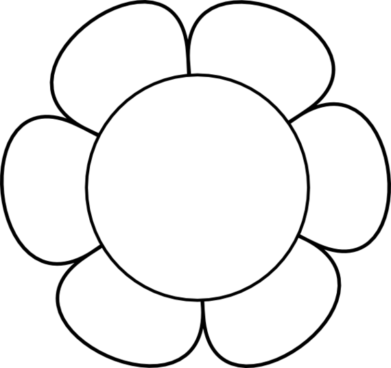Outline of a flower clipart