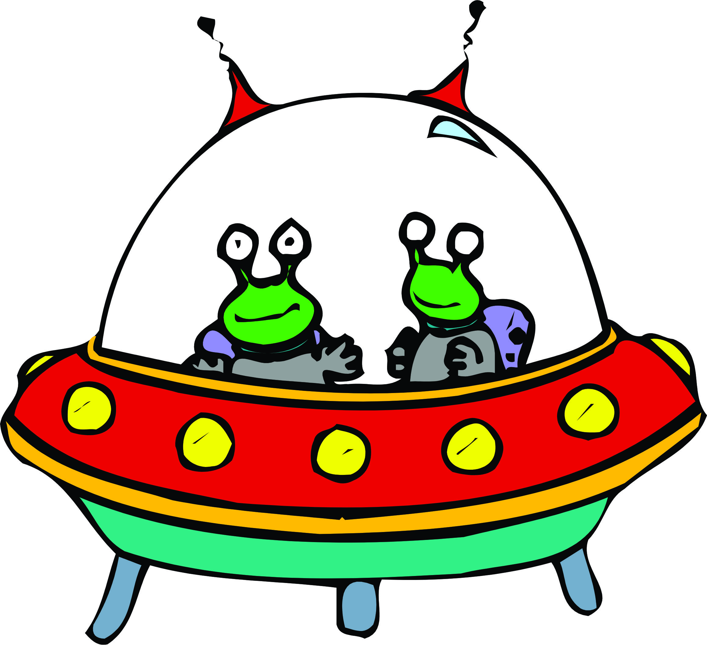 Alien In A Spaceship Clip Art - ClipArt Best